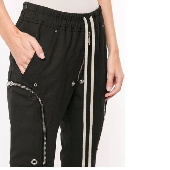 NEW F/W21 GETHSEMANE • NWT RICK OWENS Black Bauhaus Zip Detail Cargo Pants IT 46 - Picture 4 of 17